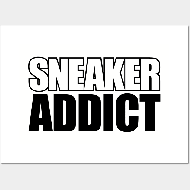 Sneaker Addict Outline BLK Wall Art by Tee4daily